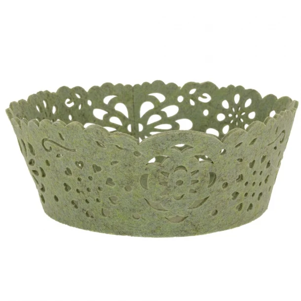 Καλαθάκι Τσόχινο Πράσινο 20x20x8εκ. iliadis 92791