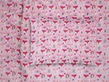Μαξιλαροθήκη Φάκελος Βαμβακερή Rotary 50x70εκ. Fox 525 Pink Dimcol