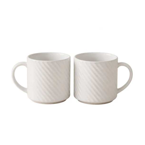 Κούπα Σετ 2τμχ Κεραμική Λευκή 240ml-Φ8,5x7εκ. iliadis 94866