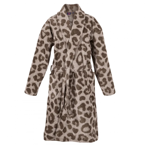 Μπουρνούζι Ενηλίκων Βαμβακερό Ζακάρ Medium Essential 3099 Μαύρο-Taupe Greenwich Polo Club