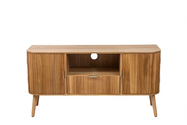 Έπιπλο Τηλεόρασης Ξύλινο-Μεταλλικό Καφέ 115x37x58εκ. Zen Collection 24.13.50167