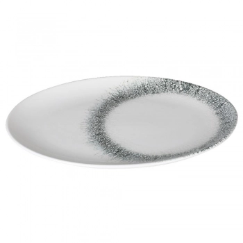 Πιατέλα Οβάλ Σερβιρίσματος Πορσελάνης 32x19εκ. Black Ice Kutahya Porselen KX89A724COR32KY