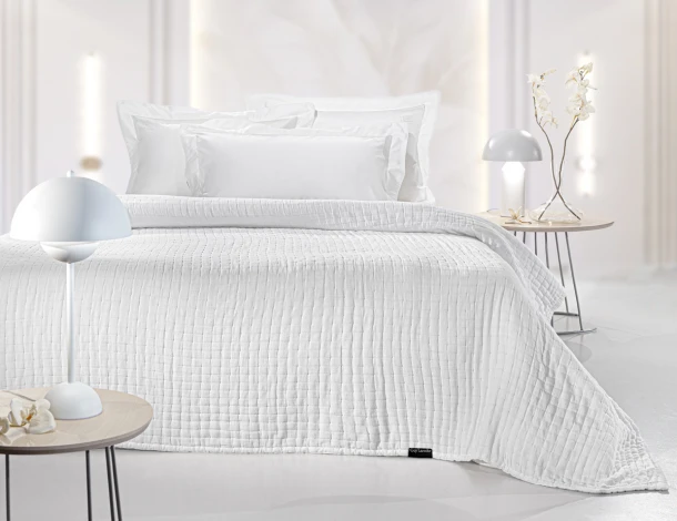 Κουβερλί Βαμβακερό King 270x250εκ. Must White Guy Laroche