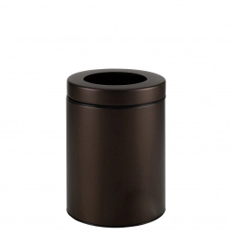 Καλάθι Απορριμμάτων Γραφείου 6lit Ανοξείδωτο Matt Wenge Pam & Co Φ21x28εκ. 2128-943
