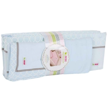 Σετ Κούνιας Με Πάπλωμα Βαμβακερό Μπλε Minene MN4242