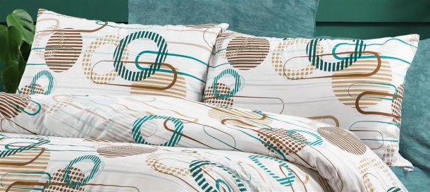 Μαξιλαροθήκη Φάκελος Polycotton 50x70εκ. Διώνη 601 White-Petrol DimCol