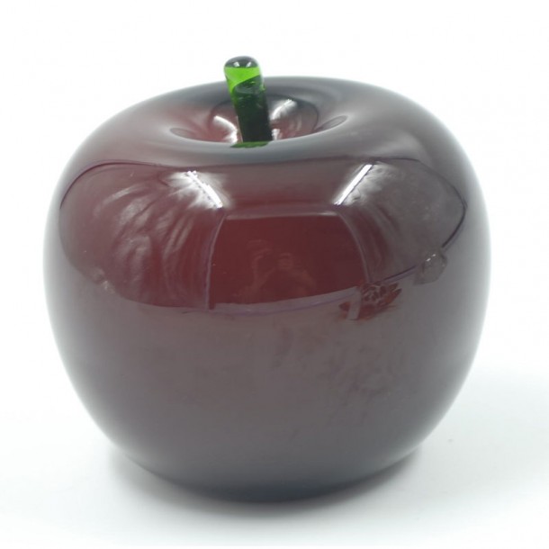 Διακοσμητικό Μήλο Γυάλινο Murano Κόκκινο-Πράσινο 10εκ. Royal Art ZIO8968