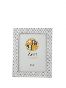 Κορνίζα Polyester Λευκή-Ασημί 15x20εκ. Zen Collection 25.2.50685