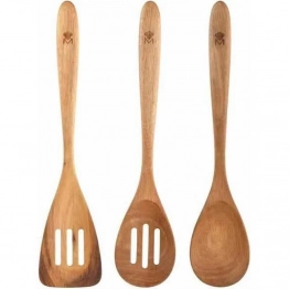 Κουτάλες Κουζίνας Σετ 3τμχ Ξύλινες Ακακίας Bergner BG00467000