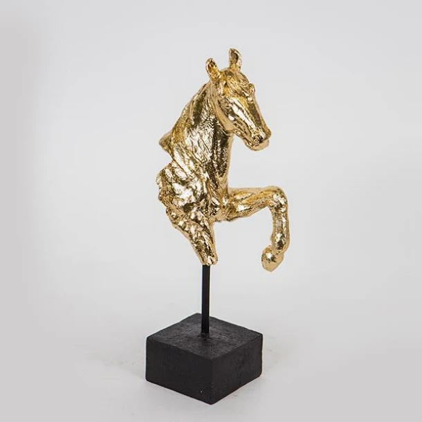 Διακοσμητικό Άλογο Polyresin Χρυσό 14x8,5x36,5εκ. ESTHETI 752-11572
