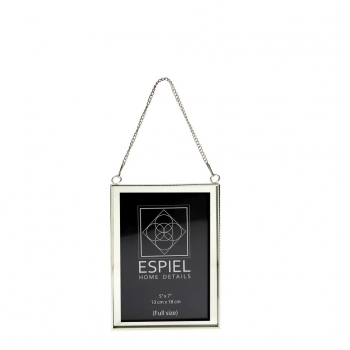 Κορνίζα Κρεμαστή Μεταλλική Ασημί ESPIEL 13x18εκ. FAM710