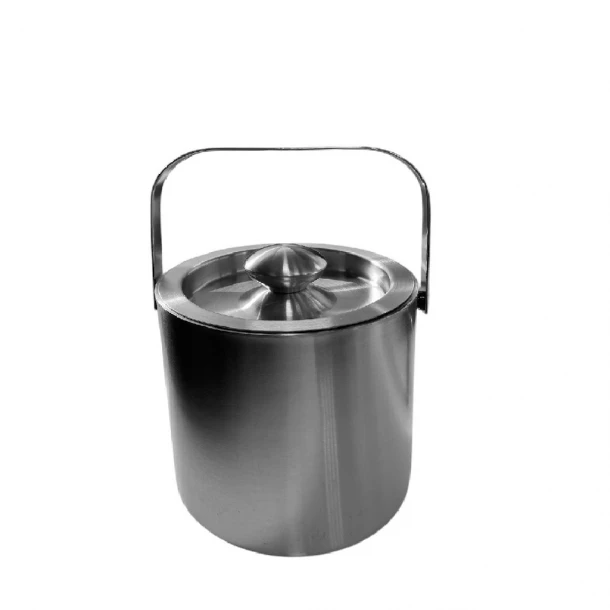 Παγοθήκη Με Καπάκι Ανοξείδωτη Ασημί 1,3lt ESPIEL DWFA1001