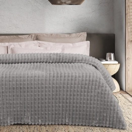 Κουβέρτα Fleece Μονή 160x220εκ. Blankets 1389 Grey Das Home