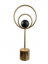 Διακοσμητικό Επιτραπέζιο Μεταλλικό Μαύρο-Χρυσό Με Μπάλα 18x8x43εκ. Zen Collection 26.1.52199