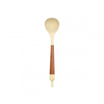 Κουτάλα Βαθιά Ξύλινη-Σιλικόνης Ivory 7,5x7x34εκ. Allure Estia 01-37161