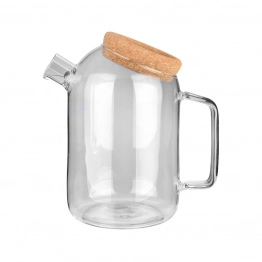 Κανάτα Γυάλινη Διάφανη Με Καπάκι Φελλού 1200ml-11x11x19εκ. Estia 01-23577