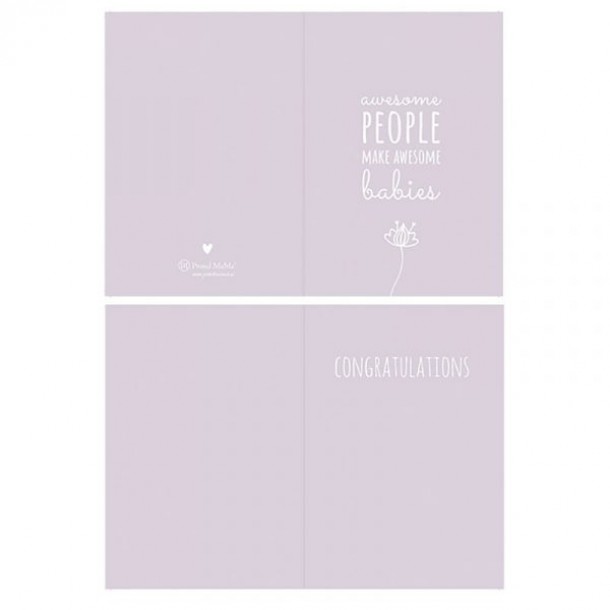 Ευχετήρια Κάρτα Γέννησης Lilac Proud mama PM-542