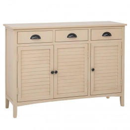 Μπουφές Ξύλινος Με 3 Πόρτες Και 3 Συρτάρια Μπεζ iliadis 105x35x75εκ. 92608