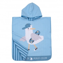 Πόντσο Παιδικό Microfiber 50x115εκ. Junior 4177 Blue Greenwich Polo Club