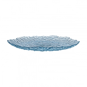 Πιατέλα Σερβιρίσματος Γυάλινη Μπλε 32x2,9εκ. Roche Estia 07-39493