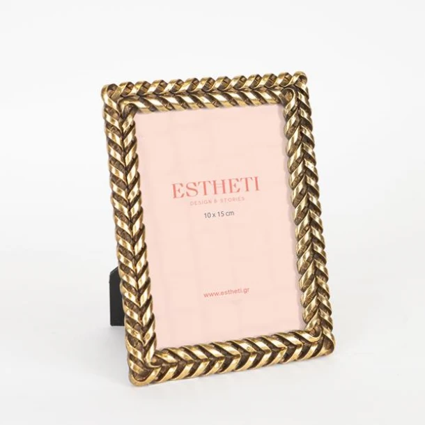 Κορνίζα Polyresin Χρυσή 10x15εκ. ESTHETI 756-12143