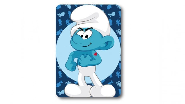Κουβέρτα Κούνιας Fleece 100x140εκ. Peyo Smurfs 11 Blue Digital Print DimCol