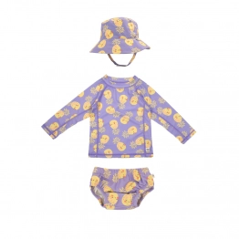 Σετ Μαγιό Πάνα Με Καπέλο Και Μπλούζα UV 12-24μηνών Pineapple Zoocchini ZOO16016