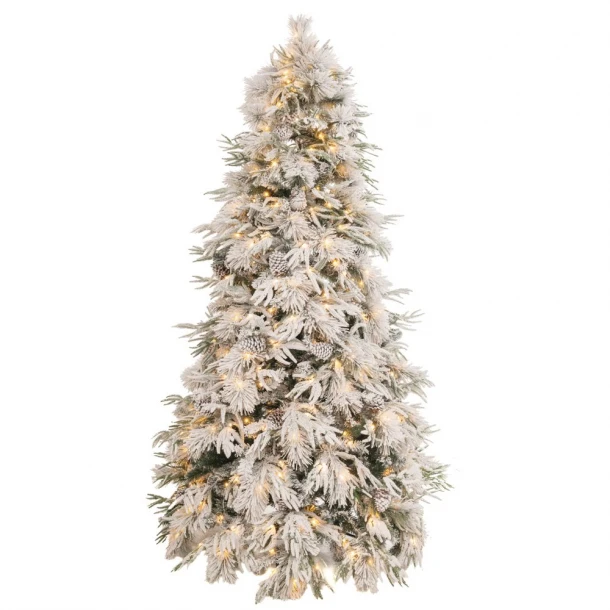 Χριστουγεννιάτικο Δέντρο Χιονισμένο 180εκ. Με 260 Led Λευκό Θερμό Φως 8 Προγραμμάτων Pre-Lit Wonderland iliadis 93813