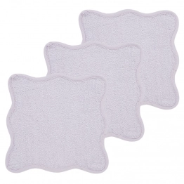 Σετ 3τμχ Λαβέτα Βαμβακερή 30x30εκ. Wavy Soft Lavender Meyco MEY-167.227.72.02.M3