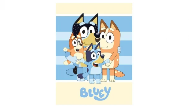 Κουβέρτα Κούνιας Fleece 100x140εκ. BBC Studios Bluey 55 Blue Digital Print DimCol