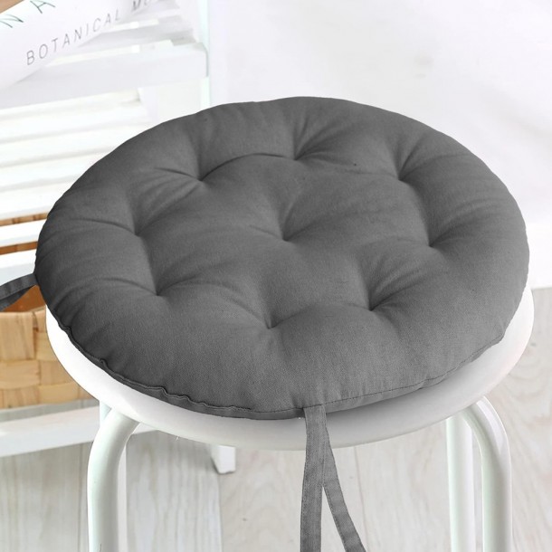 Μαξιλάρι Καρέκλας Βαμβακερό Φ40εκ. Mad Dark Grey Melinen 20003505