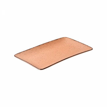 Πιατέλα Σερβιρίσματος Πορσελάνης Terra Salmon Estia 27x16εκ. 07-16005