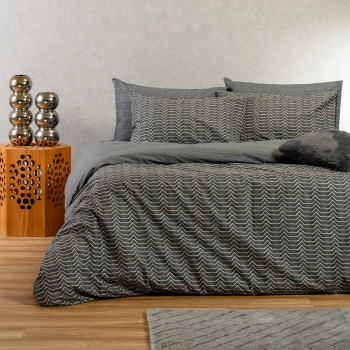 Σετ Σεντόνια Βαμβακερά Υπέρδιπλα 235x270εκ. Paris Anthracite Ultra Line Melinen 20005474