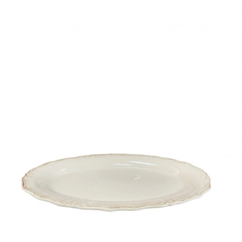 Πιατέλα Σερβιρίσματος Stoneware Tiffany Cream ESPIEL 32x21εκ. RSV105K6