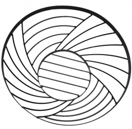 Φρουτιέρα Μεταλλική Μαύρη 31x12εκ. Homie 81-1131