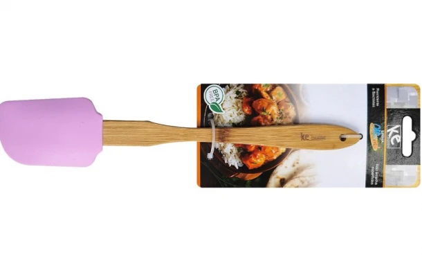 Σπάτουλα Σιλικόνης Με Ξύλινη Λαβή 28εκ. Homie 81-1137