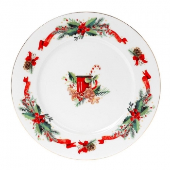 Χριστουγεννιάτικο Πιάτο Φαγητού Ρηχό Πορσελάνης 27εκ. Christmas Magic CRYSPO TRIO 06.240.01