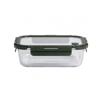 Φαγητοδοχείο Γυάλινο 1510ml-22,1x16,5x6,6εκ. Olive Click & Seal Estia 01-39677