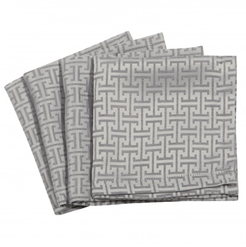 Σετ 4τμχ Πετσέτες Κουζίνας Polyester 40x40εκ. Essential 3005 Grey Greenwich Polo Club