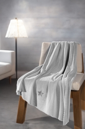 Κουβέρτα Microfiber Κούνιας Baby Star Silver 100x140εκ. Guy Laroche