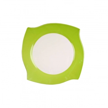 Πιατέλα Σερβιρίσματος Πορσελάνης Λευκό-Λαχανί Roma Art Et Lumiere 35,5εκ. 07288