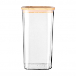 Δοχείο Αποθήκευσης Πλαστικό-Bamboo Essentials Estia 1200ml-10x10x19εκ. 01-24277