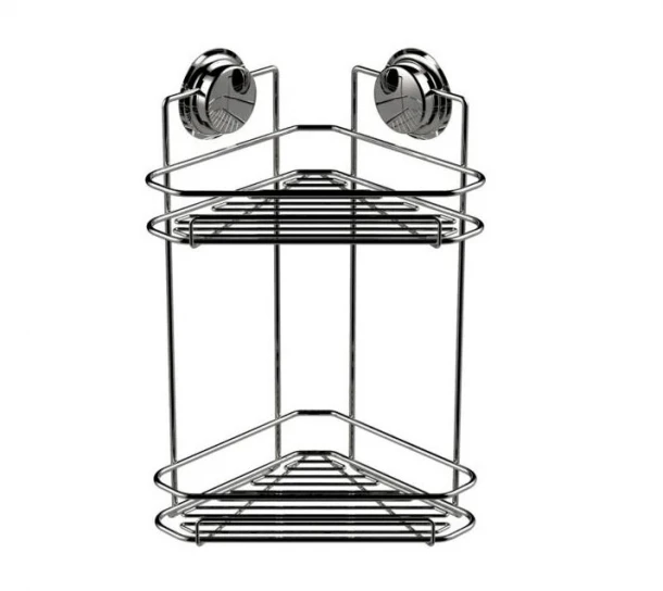 Εταζέρα 2 Όροφη Γωνιακή Με Βεντούζες 21x39εκ. Chrome Elementals Sealskin 66362364818