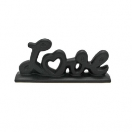 Διακοσμητικό Επιτραπέζιο Κεραμικό Μαύρο Art Et Lumiere 25,5x11εκ. 30518