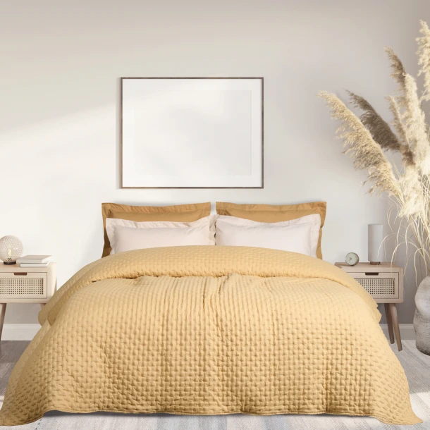 Κουβερλί Microfiber Μονό 160x240εκ. Happy 9631 Ώχρα Das Home