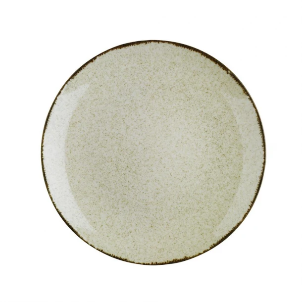 Πιάτο Ρηχό Φαγητού Πορσελάνης Μπεζ-Καφέ 27εκ. Cinnamon Kutahya Porselen KXCXE22724