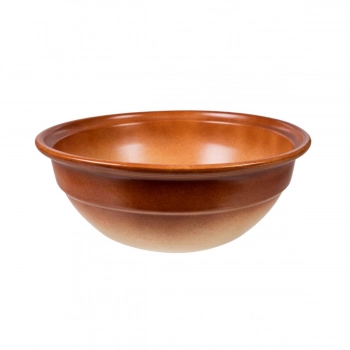 Σαλατιέρα-Μπωλ Μπουφέ Κεραμική Πυρίμαχη Καφέ-Μπεζ Art Et Lumiere 31,5x13εκ. 09339