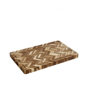 Πλατώ Σερβιρίσματος Ξύλινο Ακακίας Zig-Zag ESPIEL 39x28,5x2,5εκ. XYX101