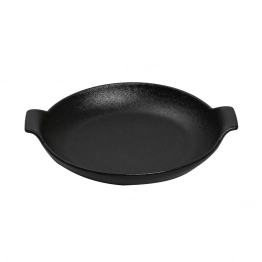 Σαγανάκι Stoneware Μαύρο Lava 24x21x6εκ. ESPIEL NOL113K2