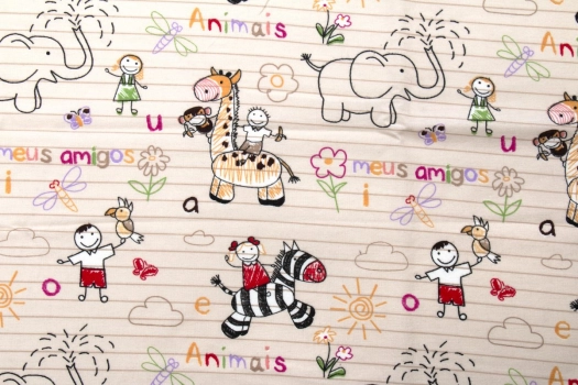 Πάνα Χασές Bebe Φανελένια 80x80εκ. Africa 145 Beige DimCol